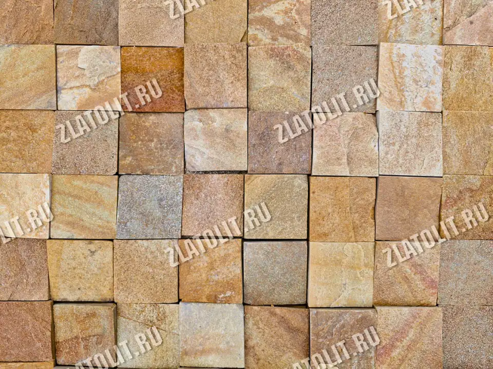 плитка из жёлтого златолита для облицовки в наличии от производителя